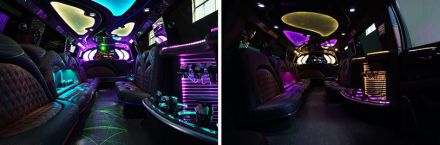 interior of escalade limo services